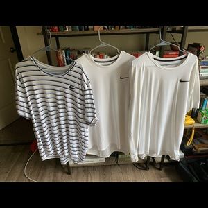 Nike dri fit tennis t shirts lot ( 3 t shirts , xxl )